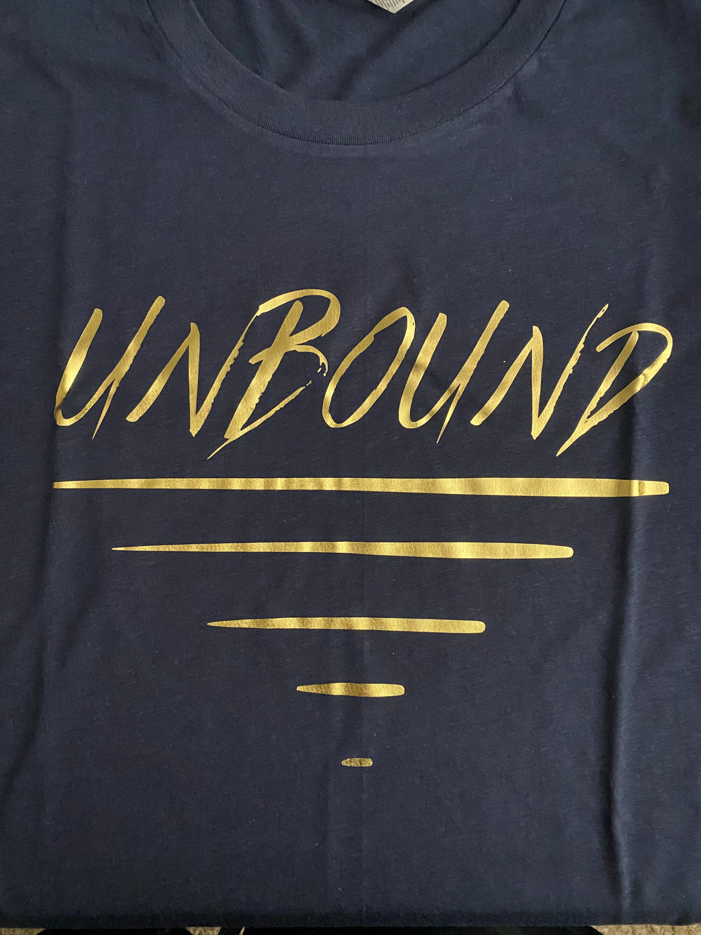 Unbound Black/Metallic Gold Short Sleeve Tee