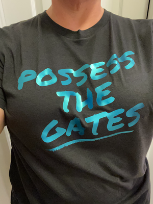 Possess The Gates Dark Grey/Teal Short Sleeve Tee